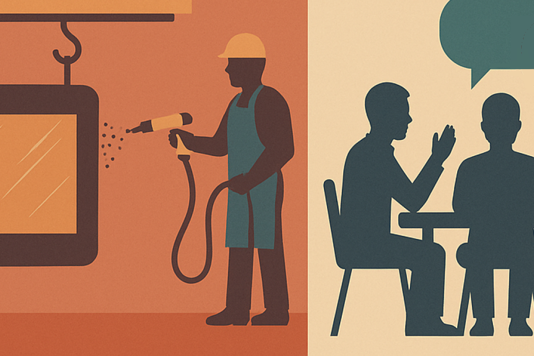 Coating werkruimte en vergaderruimte